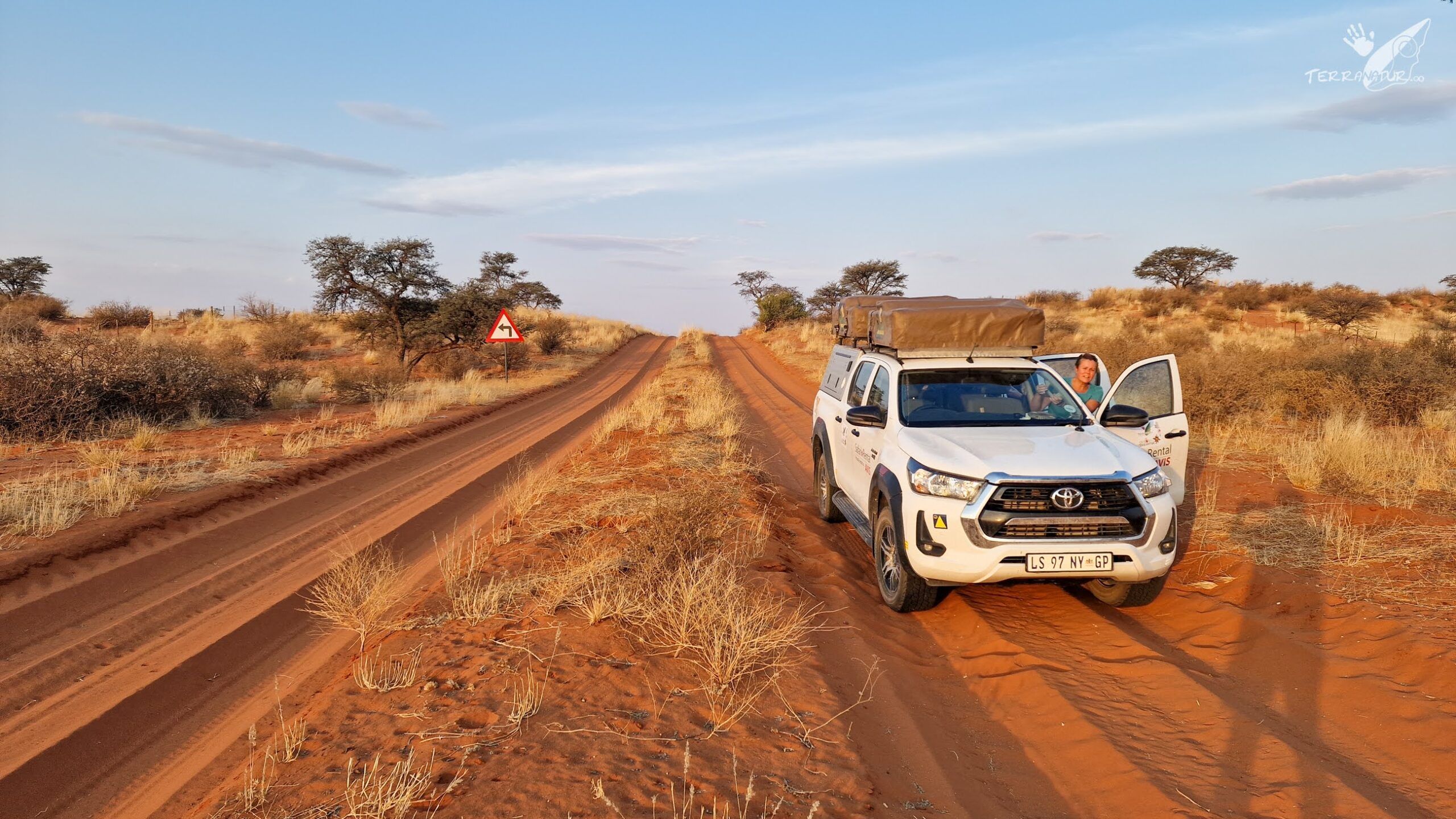 Caminos arenosos en el Kalahari